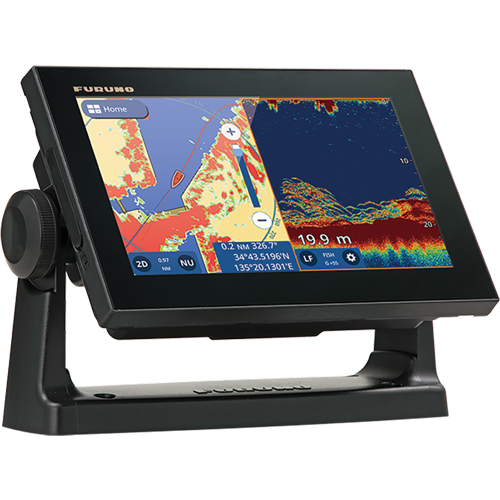 GPS/WAAS chart plotter with built-in chirp fish finder